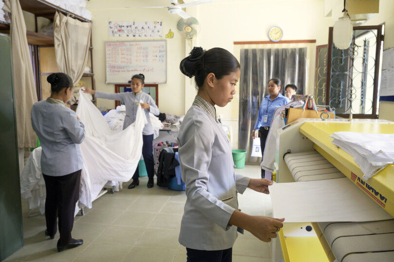 Marie-France des Pallières a fondé l'association Pour un Sourire d’Enfant au Cambodge.